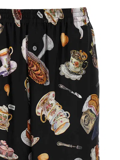 Moschino Pants Featuring Elastic Waistband Print