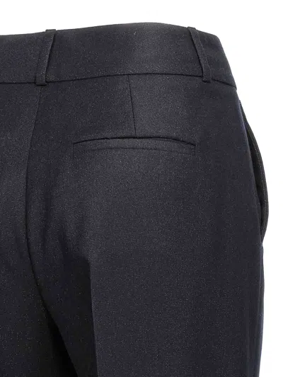 Peserico Flannel Lurex Trousers Back Pockets In Black