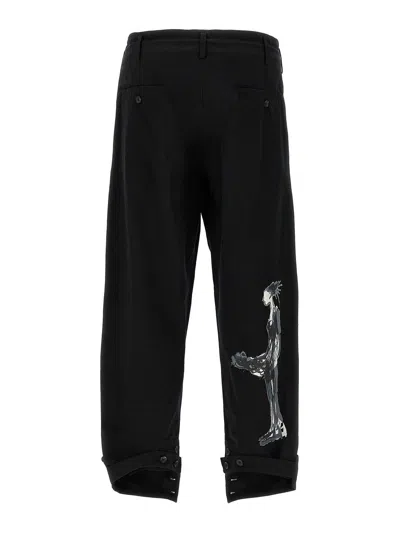 Yohji Yamamoto Unique Print Cotton Trousers