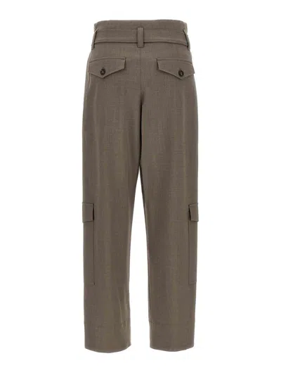 Brunello Cucinelli Wide-leg Cargo Pants With Removable Belt