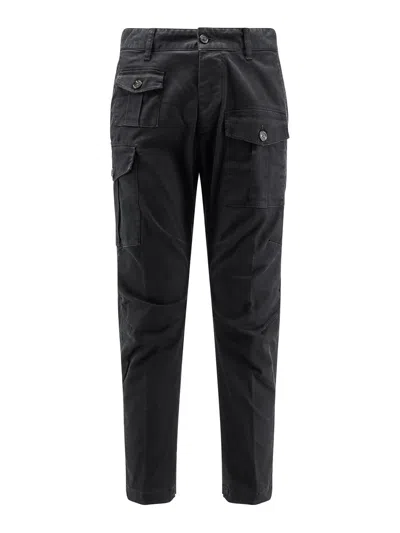 Dsquared2 Cotton Cargo Pant Trousers With Multiple Pockets