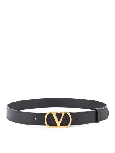 Valentino Vlogo Leather Belt