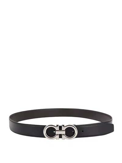 Ferragamo Leather Belt With Hooks Buckle