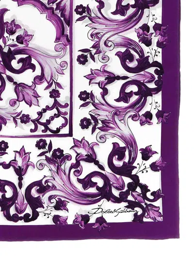 Dolce & Gabbana Maiolica Print Scarf In Multi