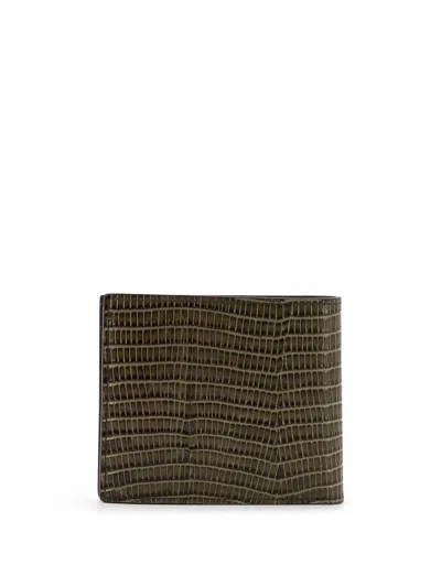 Tom Ford Leather Wallet In Green