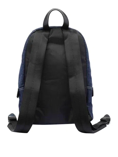 Marc Jacobs The Biker Colorblock Denim Backpack In Blue