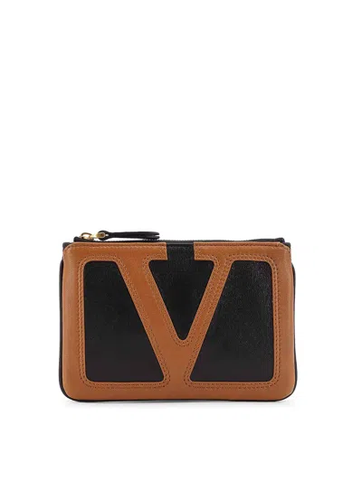 Valentino Lightened Surveytar In Leather Clutch Bags