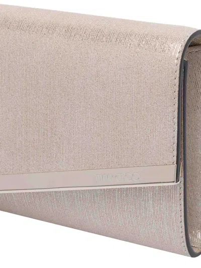 Jimmy Choo Metallic Envelope Clutch Chain Removable