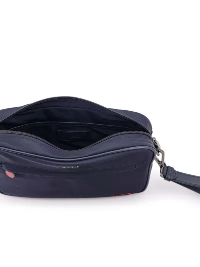 Kiton Nylon Clutch Bag With Iconic Logo Embroidery