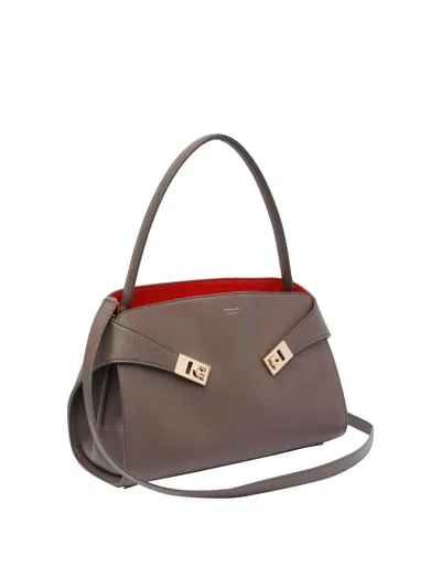 Ferragamo Structured Silhouette Shoulder Bag With Top Handle