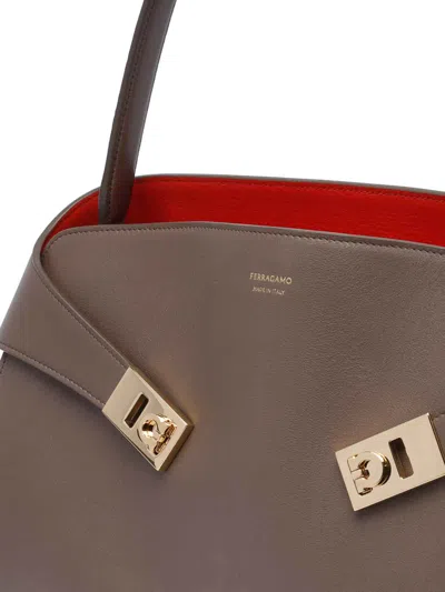 Ferragamo Structured Silhouette Shoulder Bag With Top Handle