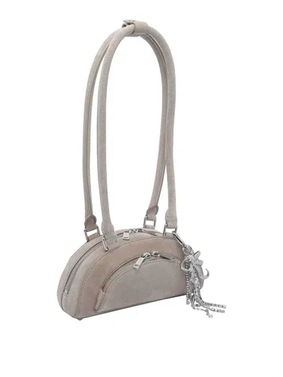 Self-portrait Mini Suede Bow Charm Shoulder Bag