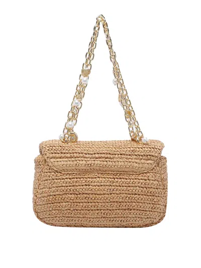 Self-portrait Raffia Bow Charm Shoulder Bag