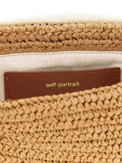Self-portrait Raffia Bow Charm Shoulder Bag