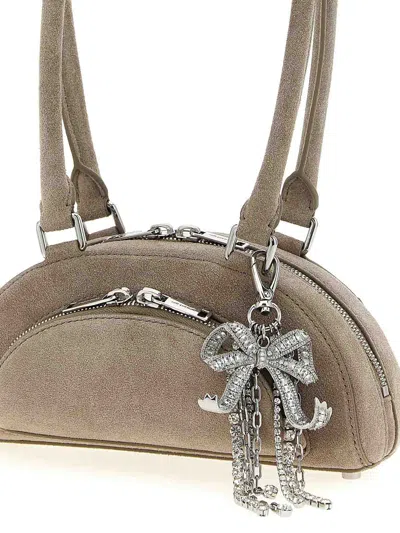 Self-portrait Suede Mini With Charm Shoulder Bag