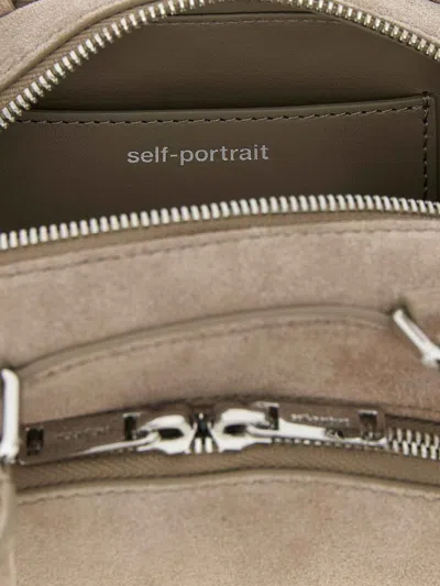 Self-portrait Suede Mini With Charm Shoulder Bag