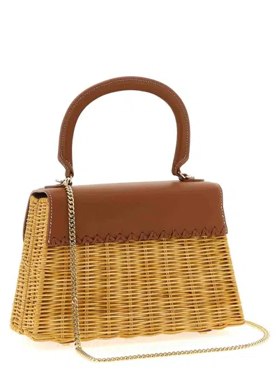Self-portrait Rattan Mini Bow Bag Handbag