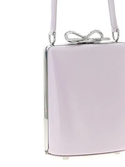 Self-portrait Lilac Leather Mini Bow Handbag