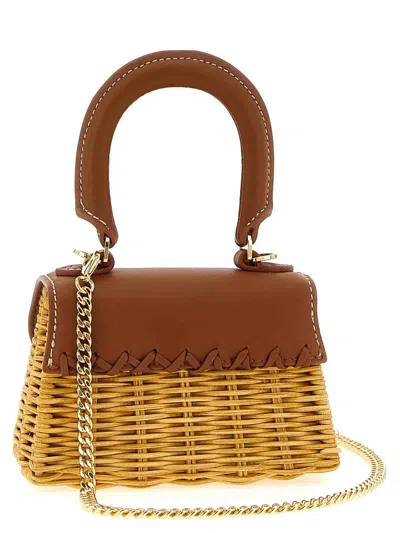 Self-portrait Rattan Micro Bow Handbag