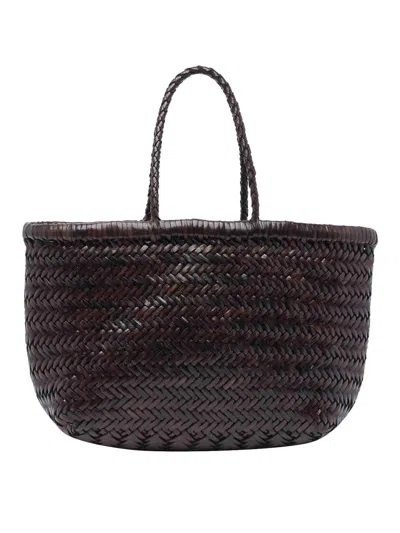 Dragon Diffusion Women Mini Bamboo Triple Jump Handbag In Brown
