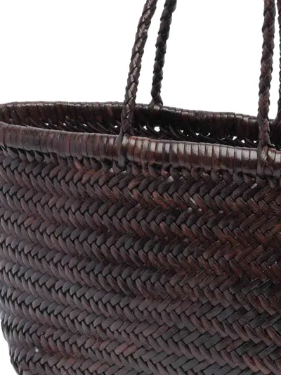 Dragon Diffusion Women Mini Bamboo Triple Jump Handbag In Brown