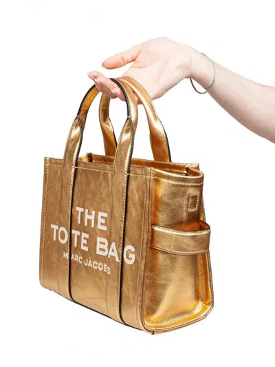 Marc Jacobs The Small Tote In Laminated Leather Color Gold