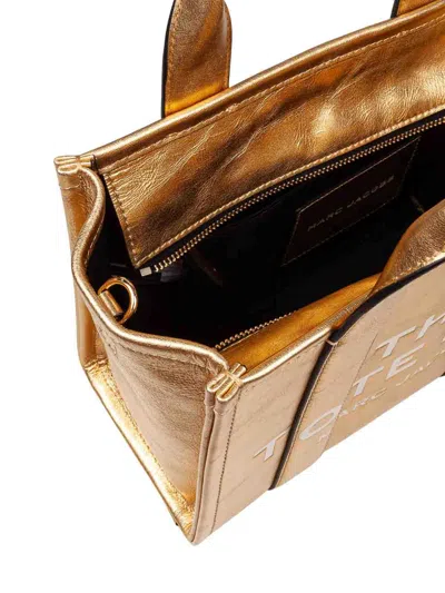 Marc Jacobs The Small Tote In Laminated Leather Color Gold