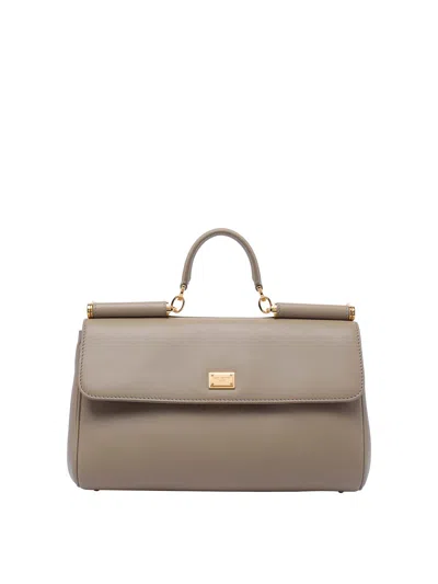 Dolce & Gabbana Sicily Medium Hand Bag In Brown