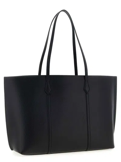 Tory Burch Large Perry Leather Tote Bag In Black