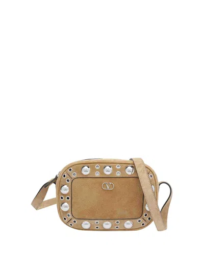 Valentino Beige Suede Nellcote Crossboyd Bag
