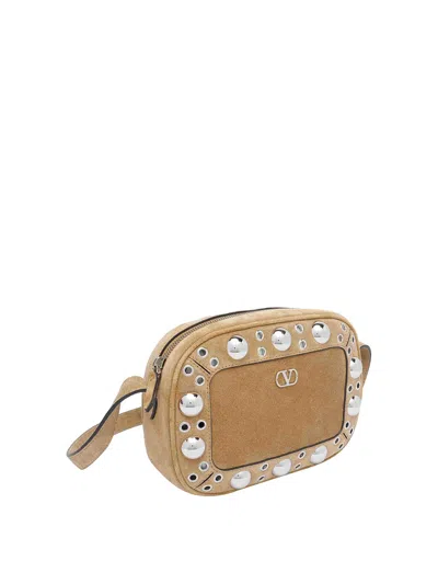 Valentino Beige Suede Nellcote Crossboyd Bag