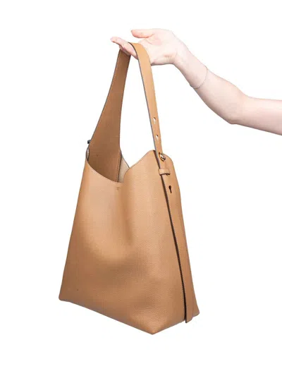 Tory Burch Romy Hobo Bag In Tiramisu Color Leather