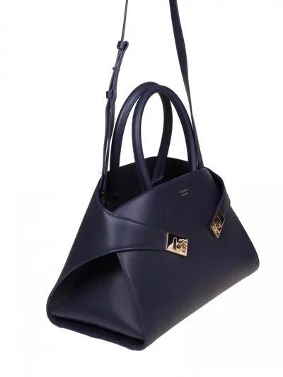 Ferragamo Hands Hug Th M Blue Leather