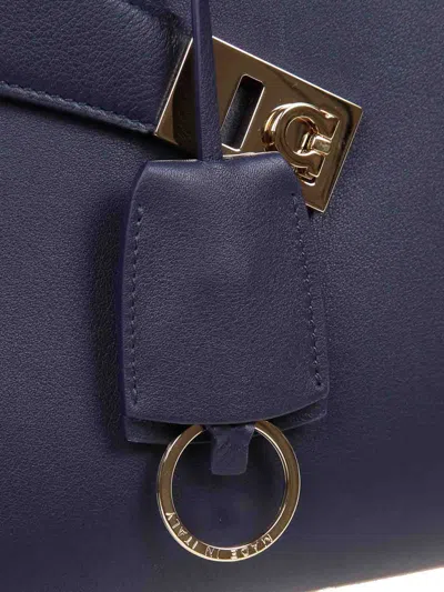 Ferragamo Hands Hug Th M Blue Leather
