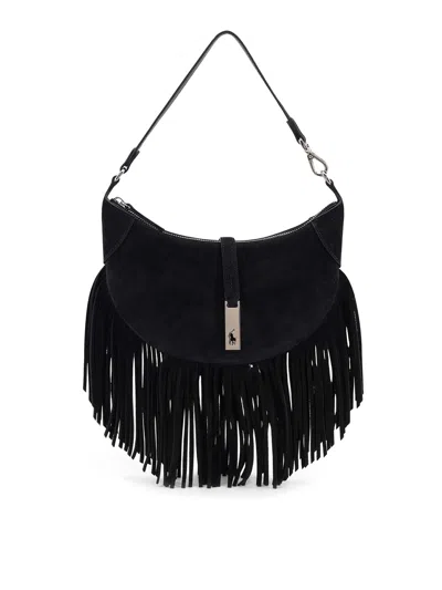 Polo Ralph Lauren Suede Shoulder Bag With Fringes