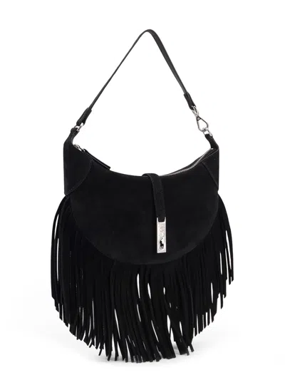 Polo Ralph Lauren Suede Shoulder Bag With Fringes