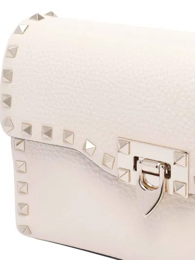 Valentino Rockstud Shoulder Bag In White