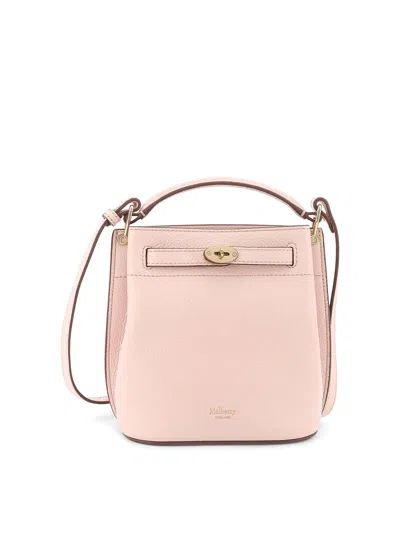 Mulberry Leather Bucket Bag With Logo