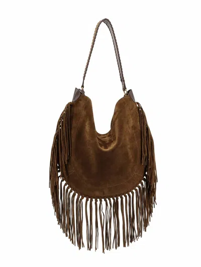 Isabel Marant Oskan Soft Large Suede Shoulder Bag In Multi