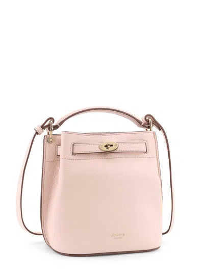 Mulberry Leather Bucket Bag With Logo