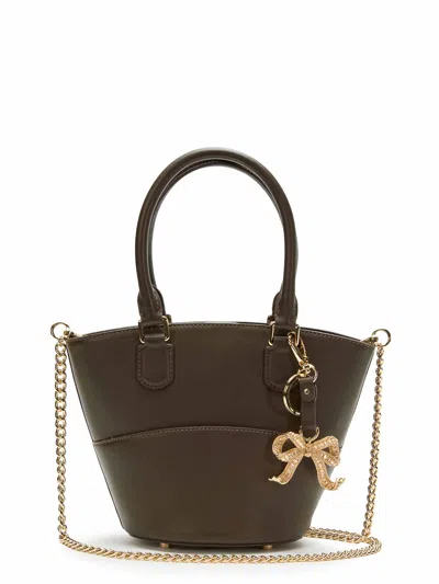 Self-portrait Leather Shoulder Bag With Iconic Charm