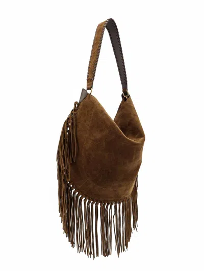 Isabel Marant Oskan Soft Large Suede Shoulder Bag In Multi