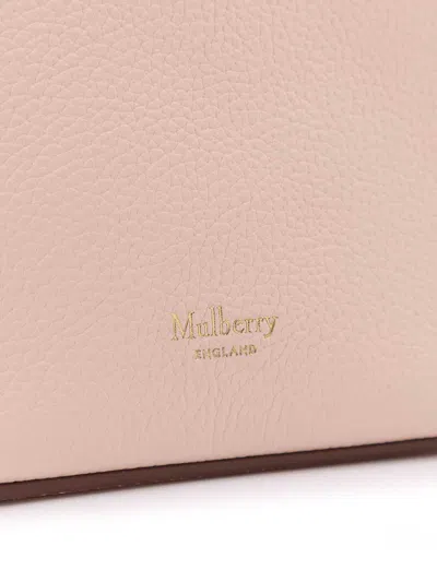 Mulberry Leather Bucket Bag With Logo