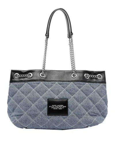 Marc Jacobs Light Wash The Quilted Denim Chain Sack Bag
