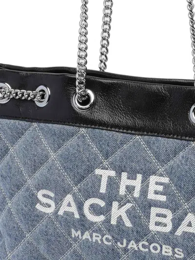 Marc Jacobs Light Wash The Quilted Denim Chain Sack Bag