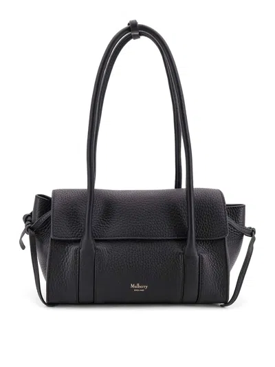 Mulberry Leather Shoulder Bag With Logo
