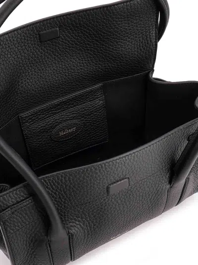 Mulberry Leather Shoulder Bag With Logo
