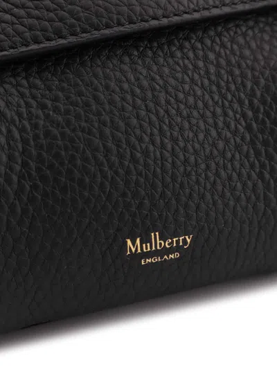 Mulberry Leather Shoulder Bag With Logo
