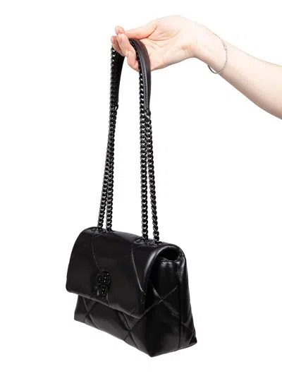 Tory Burch Black Kira Diamond Shoulder Bag In Black