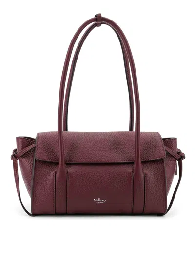 Mulberry Leather Shoulder Bag With Logo